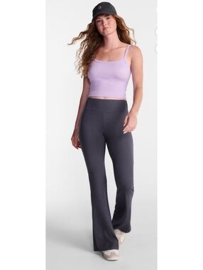 Cotton On Ribbed Flared Pants in Gray, Size Large - Active Workout Loungewear